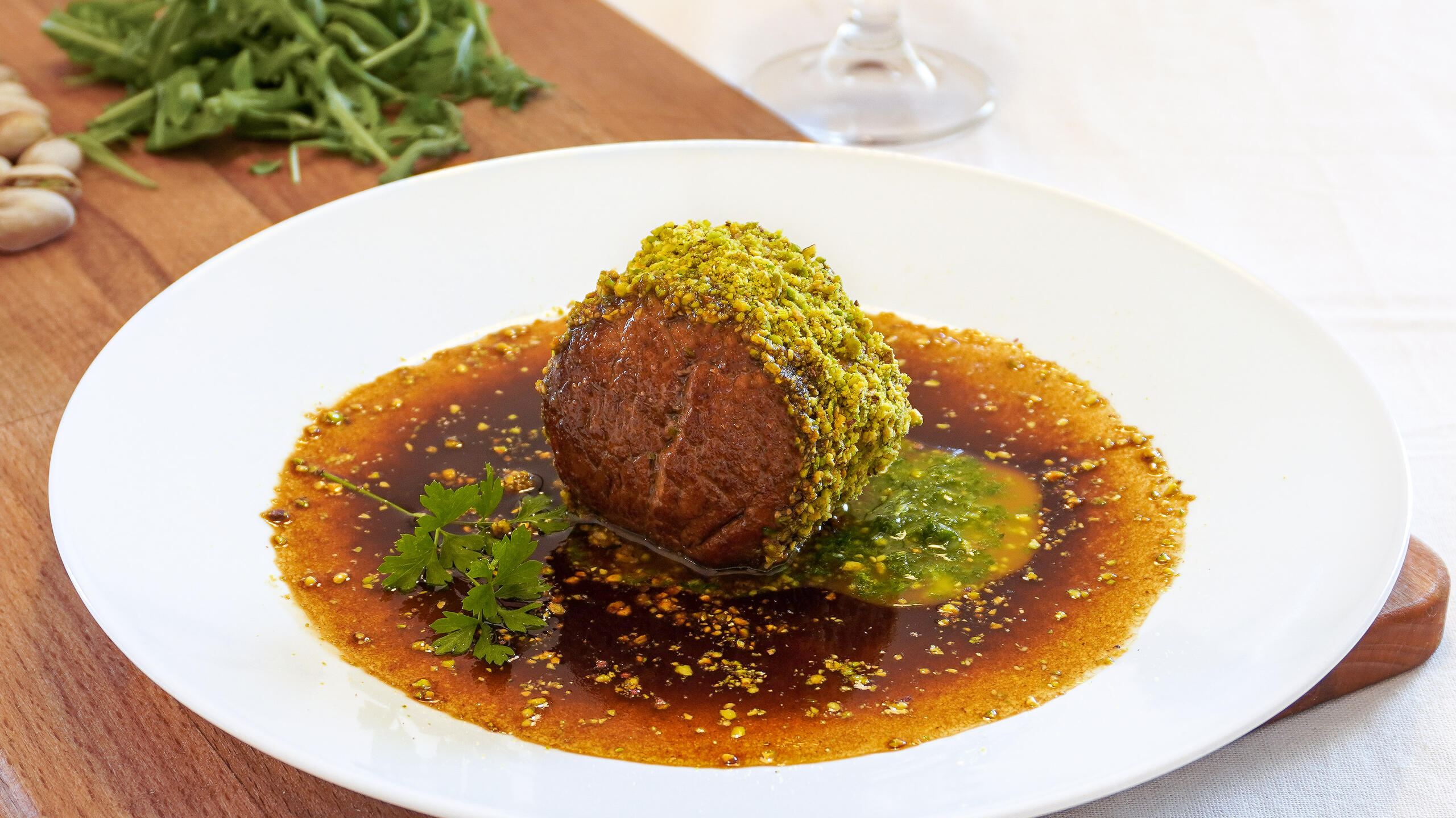 Filetto di maiale e pistacchi