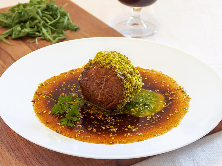 Filetto di maiale e pistacchi