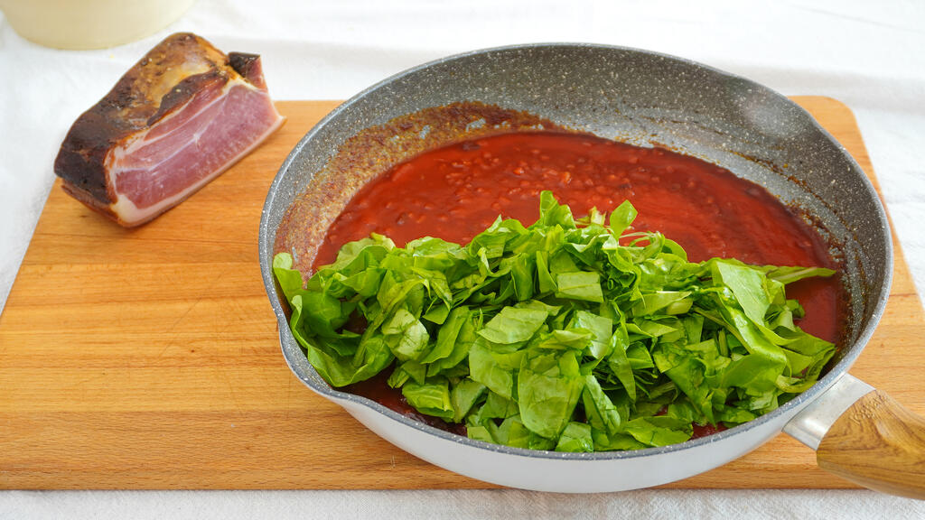 Fusilli speck e bietole - passo 2