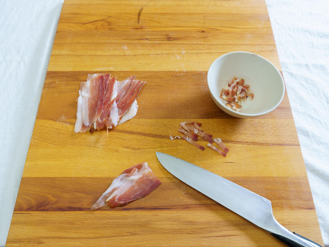 Gnocchi di farro con ricotta e speck - passo 5