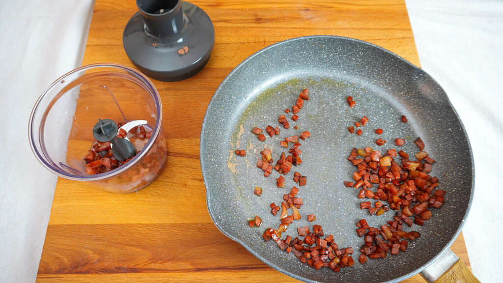 Gnocchi di zucca con taleggio e speck - passo 5