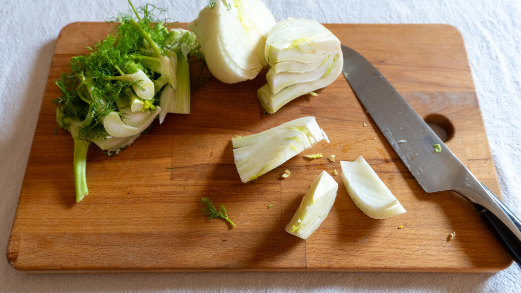 Insalata di finocchi e arance con vinaigrette - passo 2