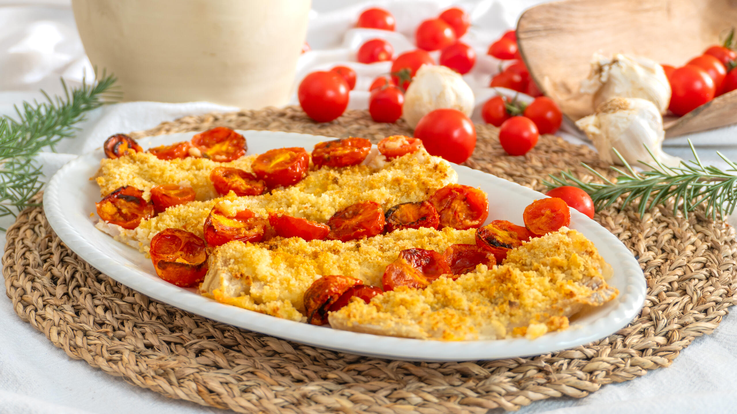 Merluzzo gratinato in friggitrice ad aria