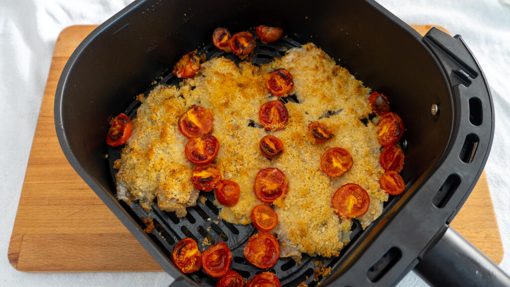 Merluzzo gratinato in friggitrice ad aria