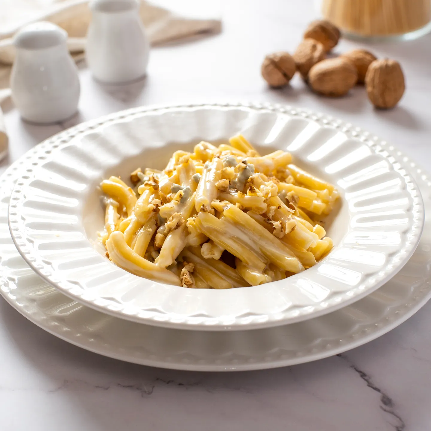 pasta gorgonzola noci e speck