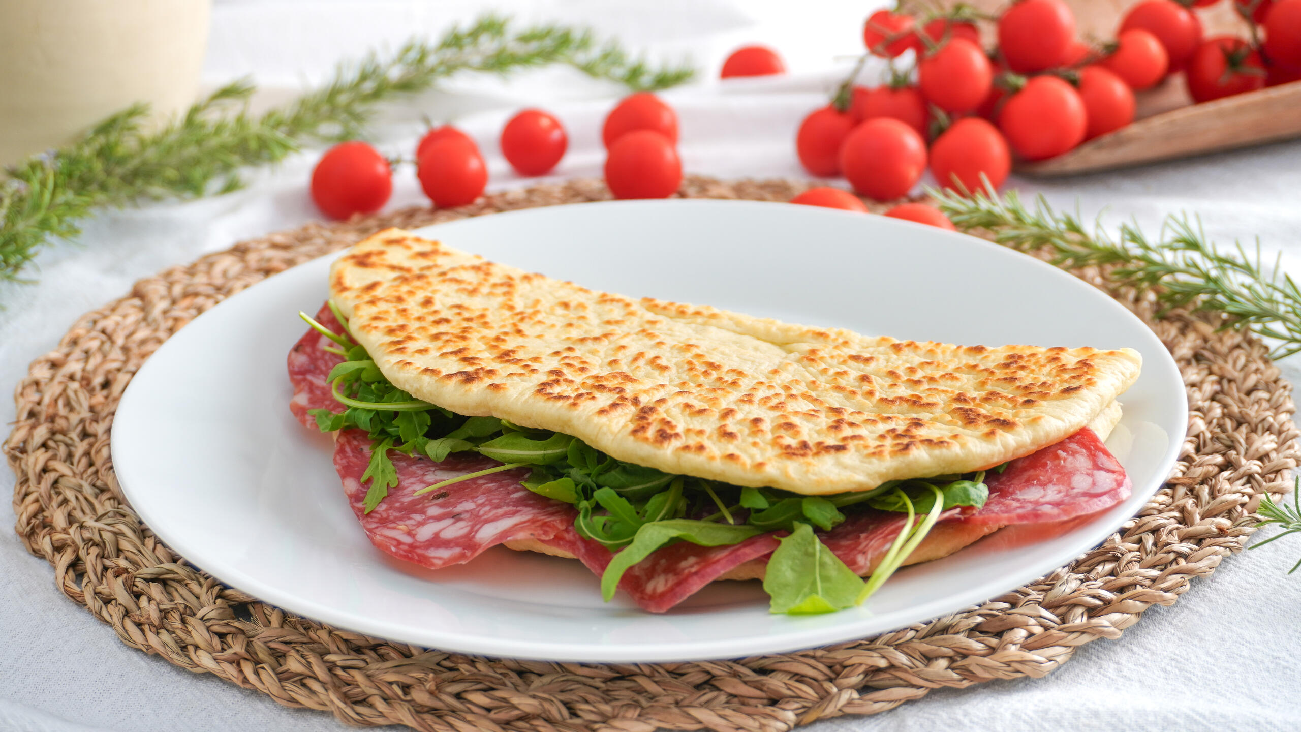 Piadina romagnola all'olio