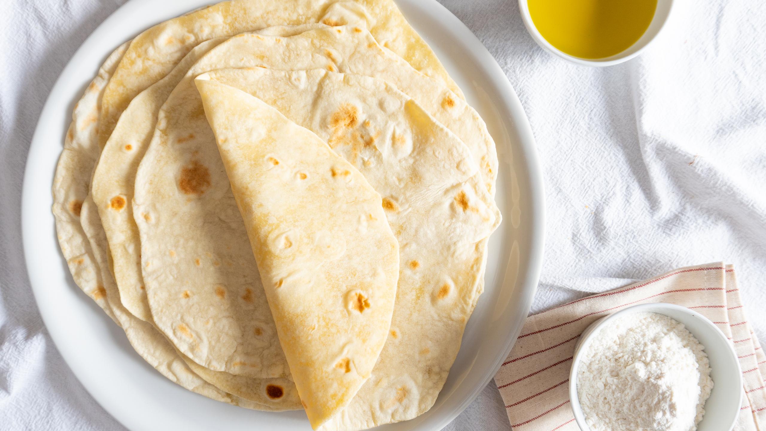 Piadine sottili all'olio