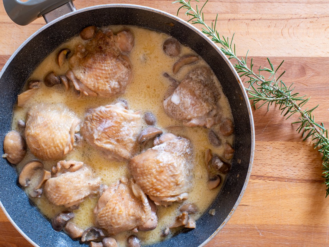 Pollo ai funghi - passo 5