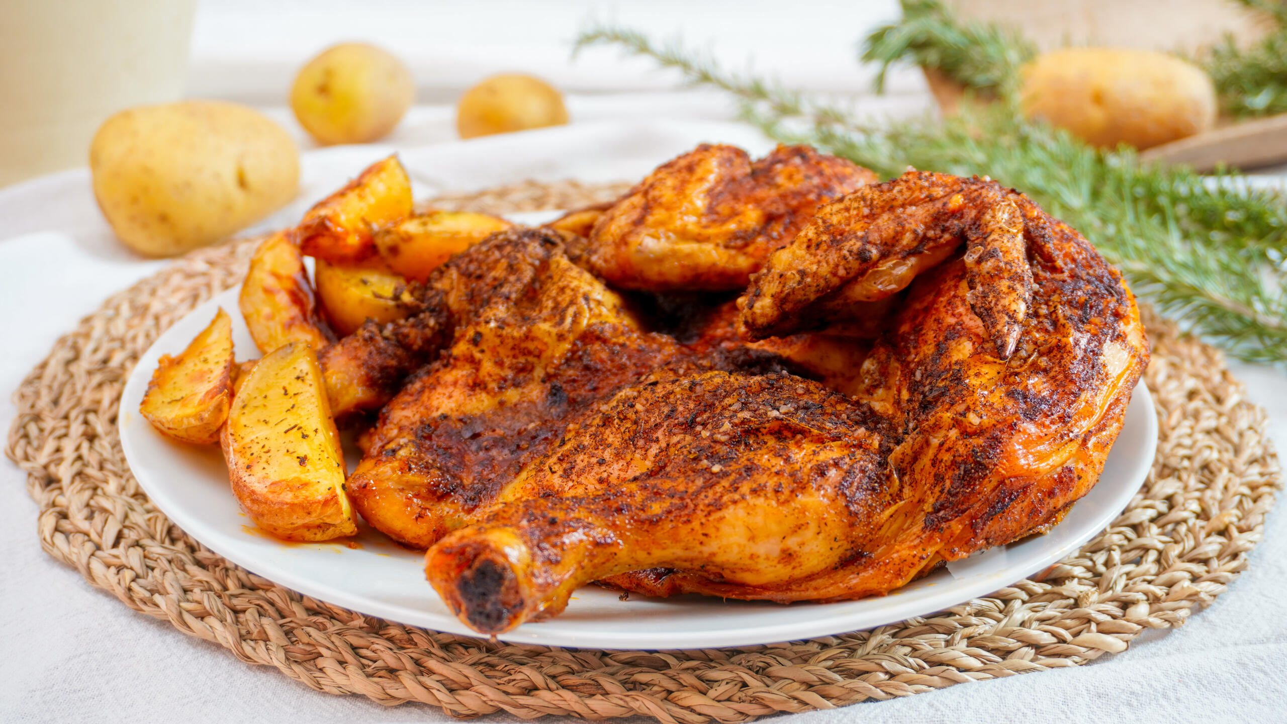 Pollo alla diavola al forno