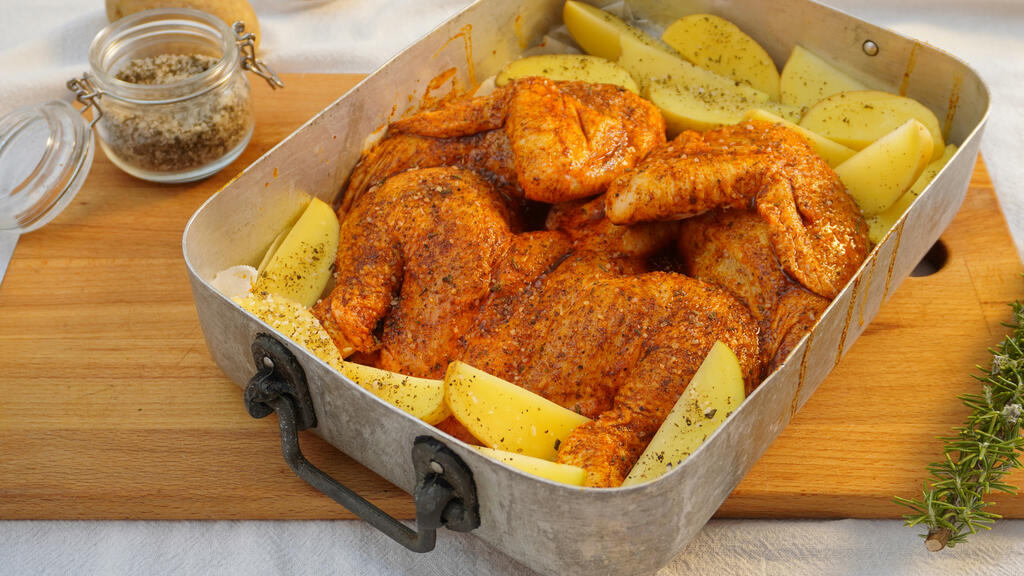 Pollo alla diavola al forno