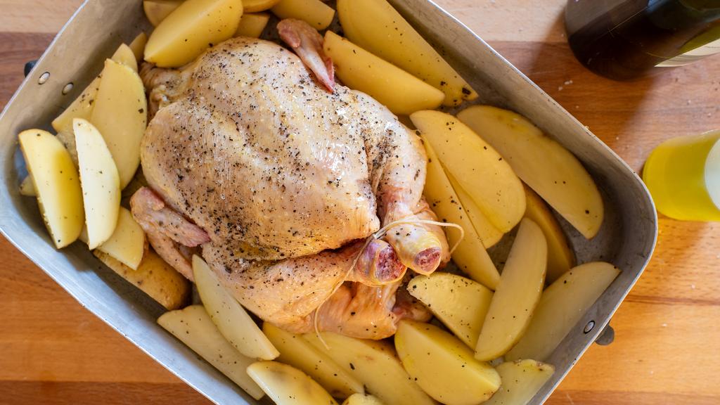Pollo arrosto con patate