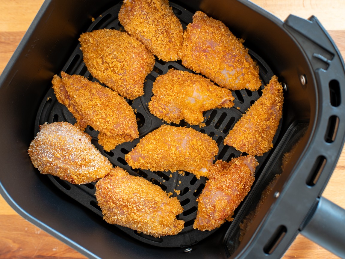 Pollo impanato in friggitrice ad aria - passo 5