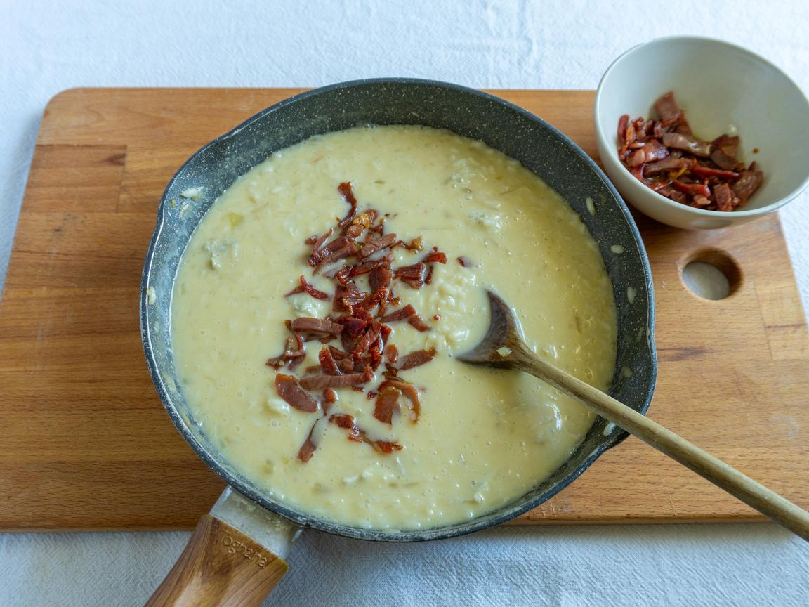 Risotto al gorgonzola e prosciutto - passo 6