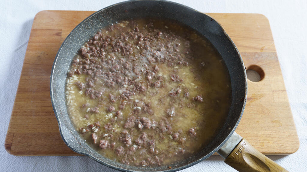Risotto alla salsiccia - passo 7