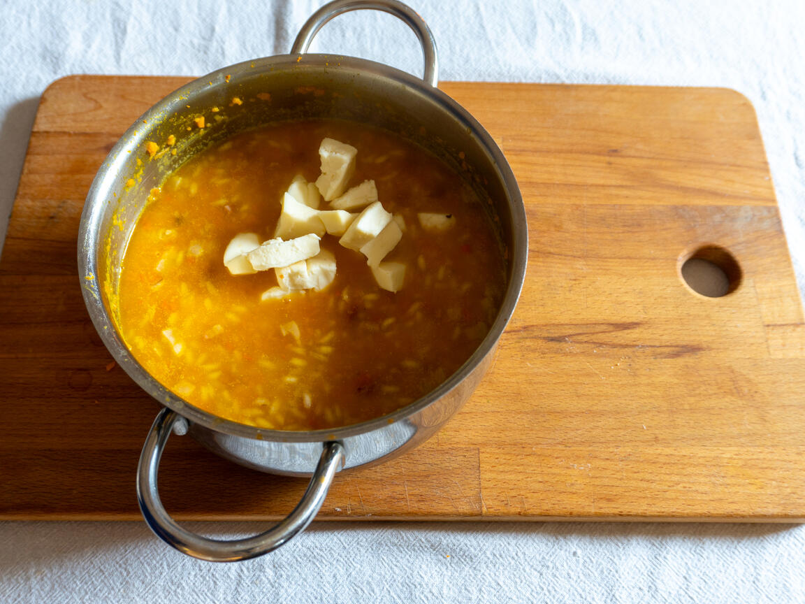 Risotto con zucca speck e taleggio - passo 7
