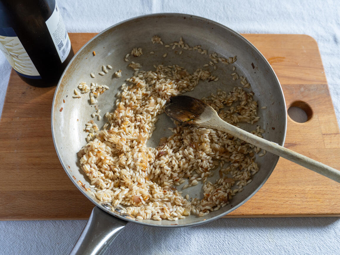 Risotto guanciale e zucchine - passo 5