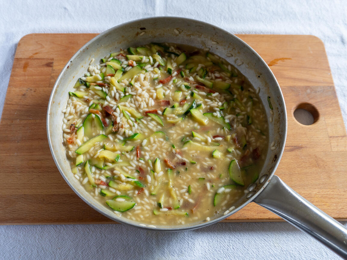 Risotto guanciale e zucchine - passo 7