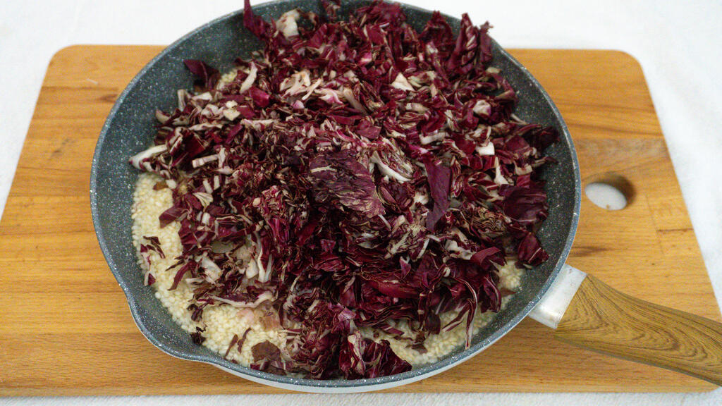 Risotto radicchio e speck - passo 6