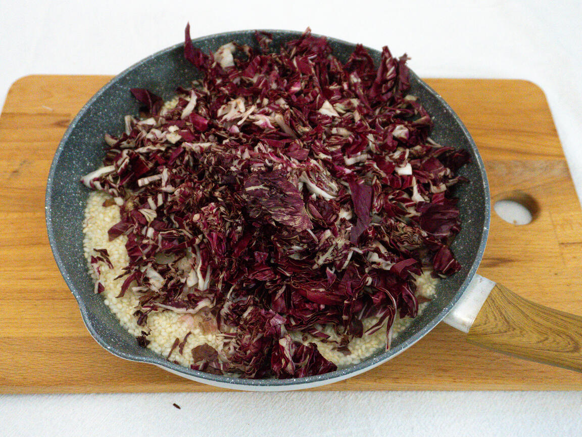 Risotto radicchio e speck - passo 6
