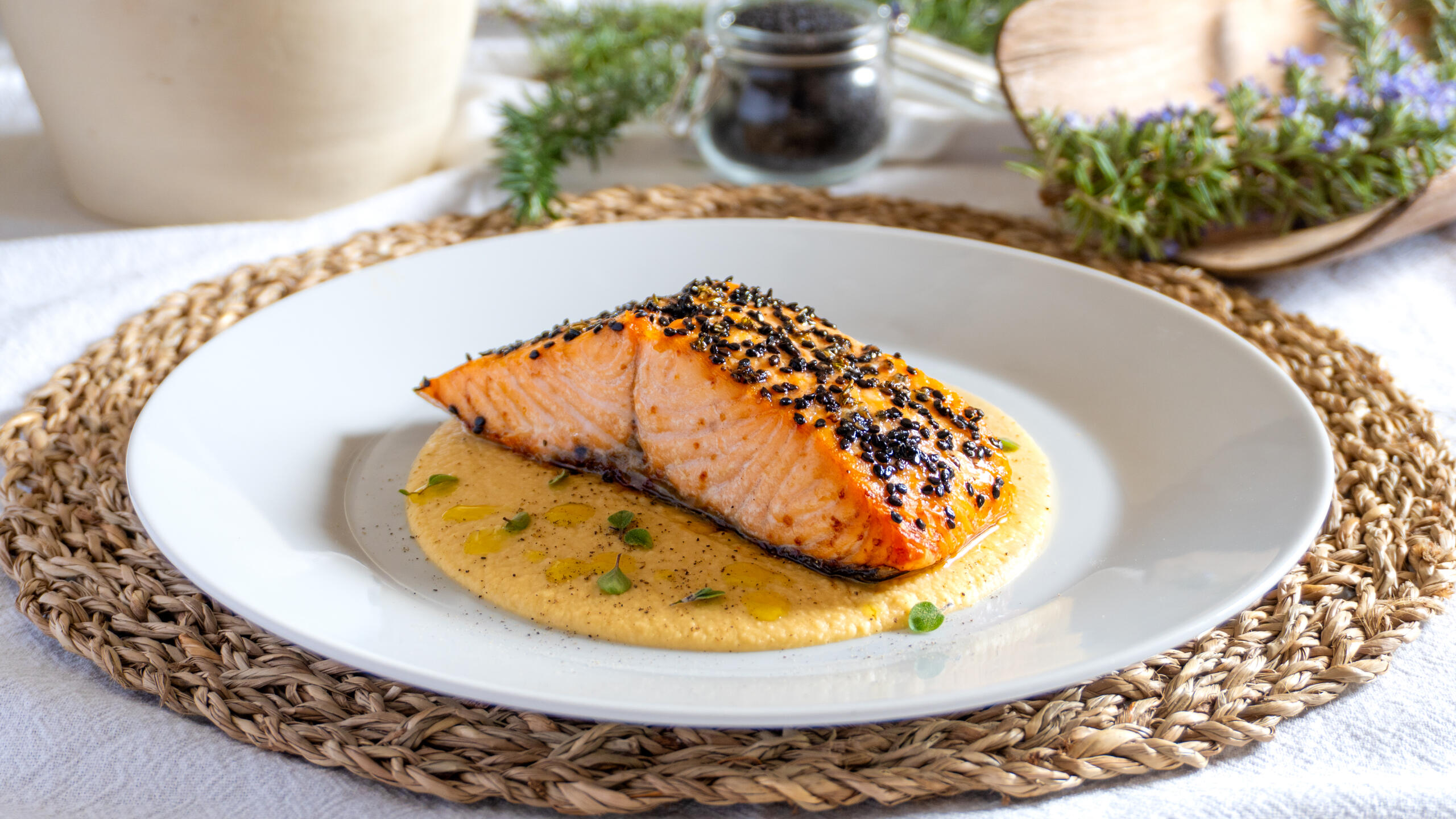 Salmone al sesamo in friggitrice ad aria
