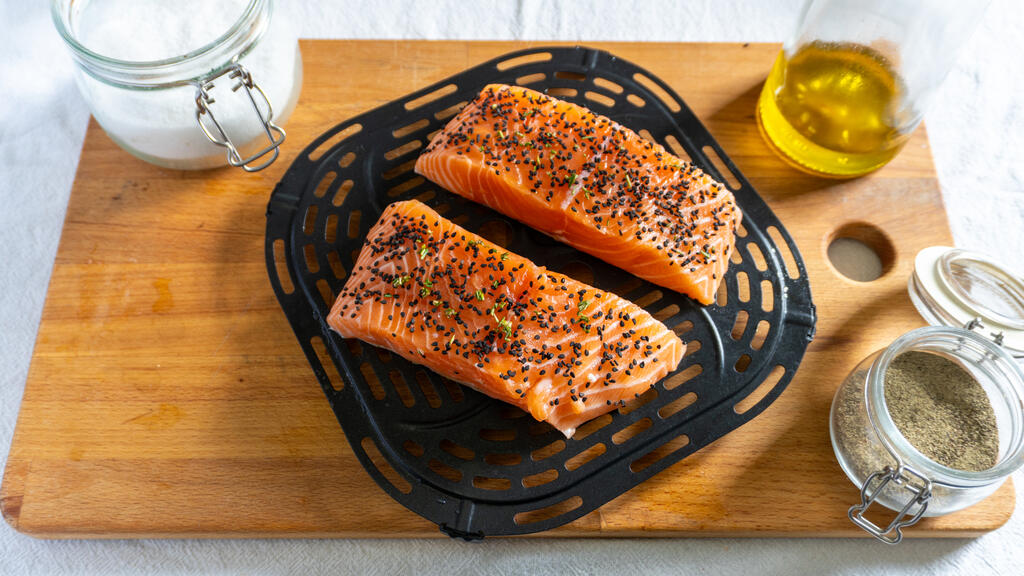 Salmone al sesamo in friggitrice ad aria - passo 3