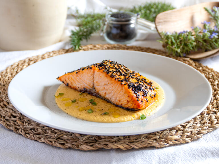 Salmone al sesamo in friggitrice ad aria