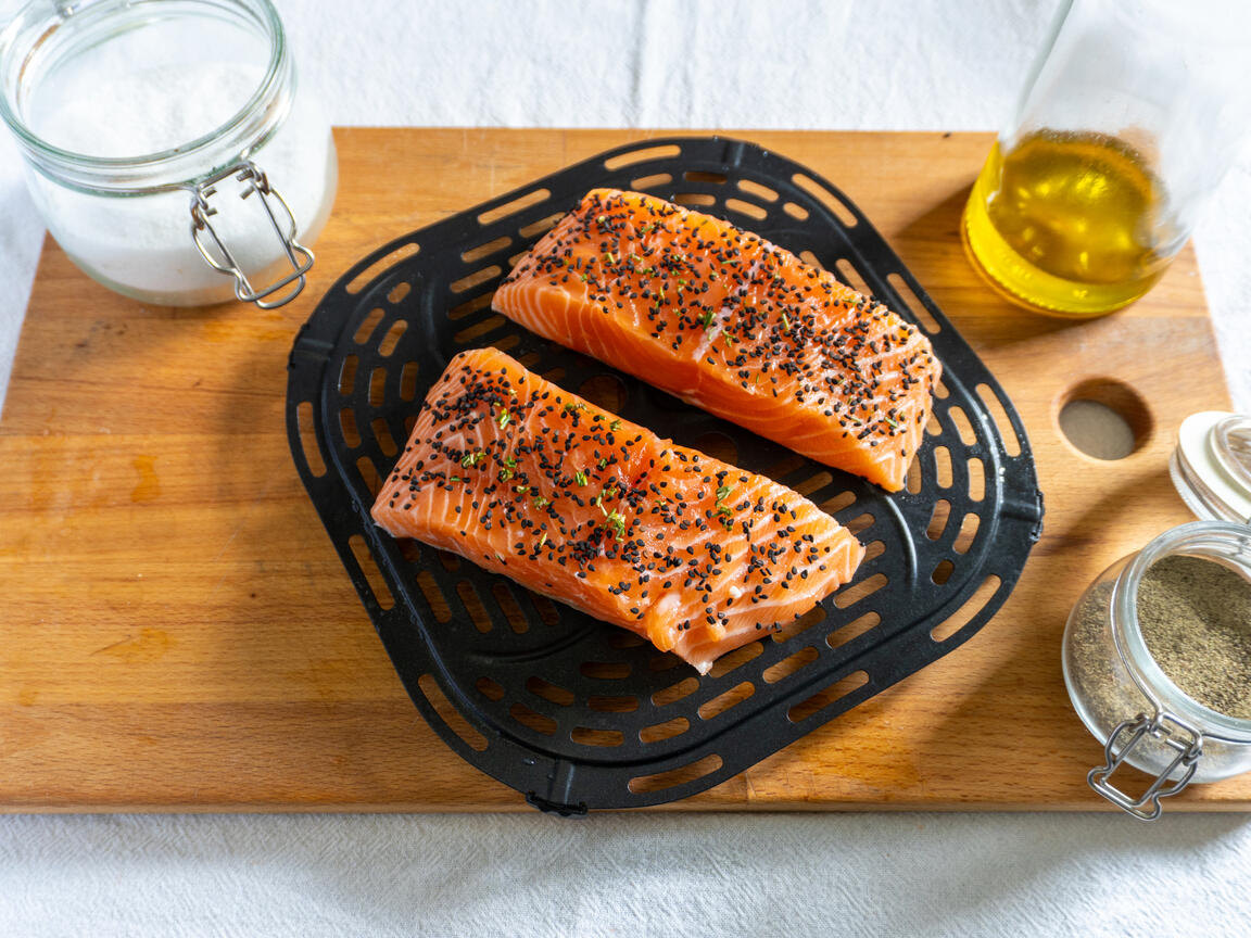 Salmone al sesamo in friggitrice ad aria - passo 3