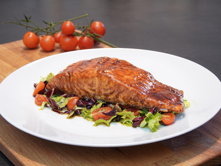 Il classico filetto di salmone ma fatto all'orient...