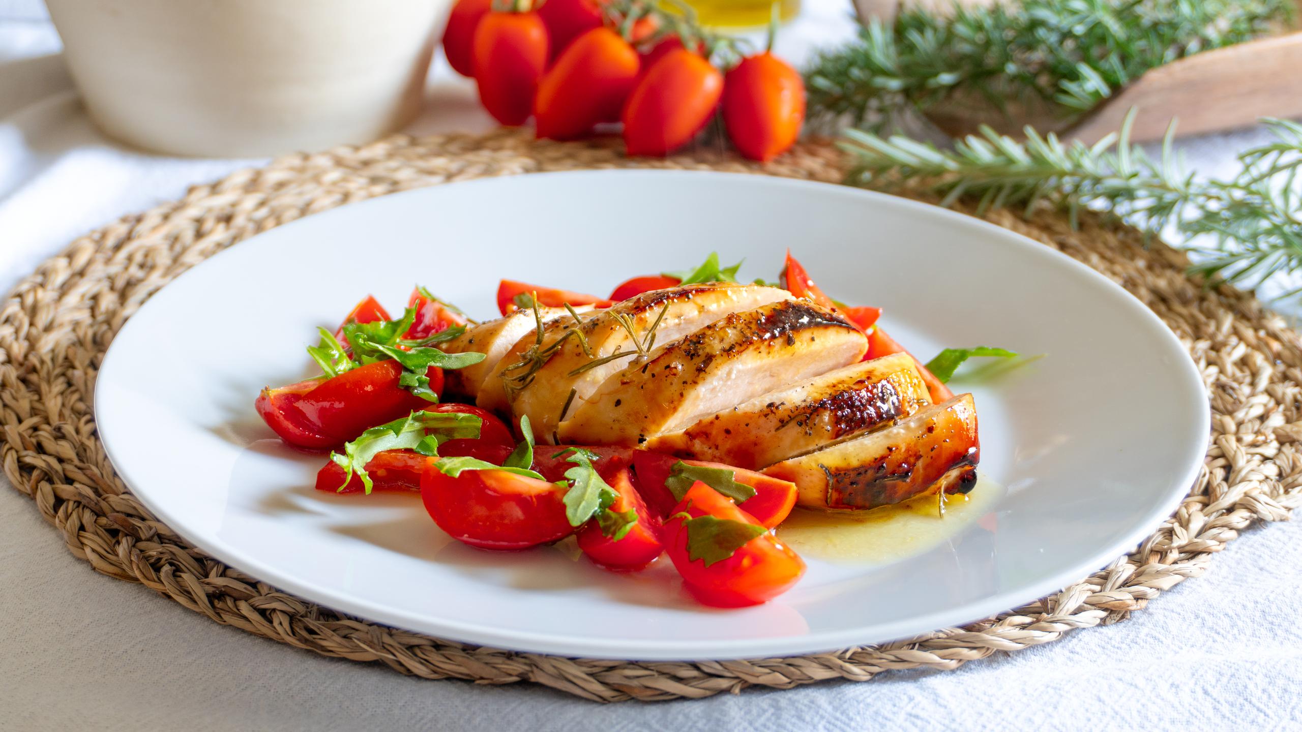 Tagliata di pollo in friggitrice ad aria