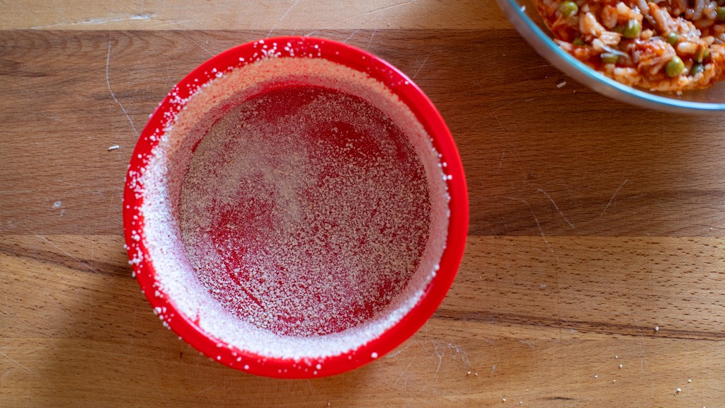 Timballo di riso con piselli