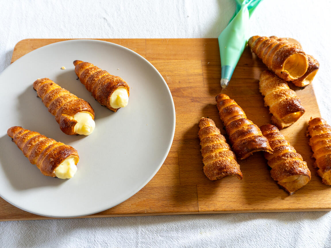 Cannoli med vaniljkräm - steg 6