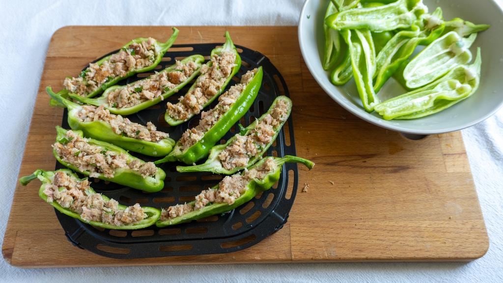 Fyllda friggitelli i airfryer - steg 5
