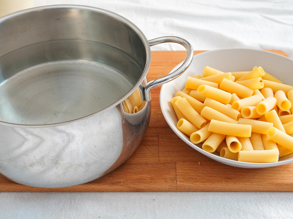 Gratinerade rigatoni - steg 1