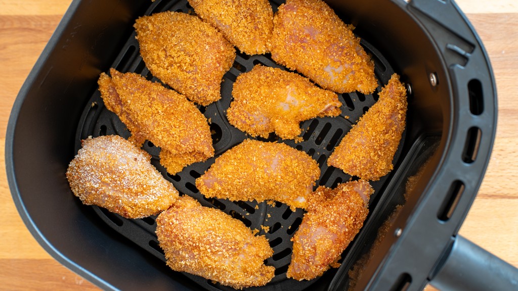 Panerad kyckling i varmluftsfritös