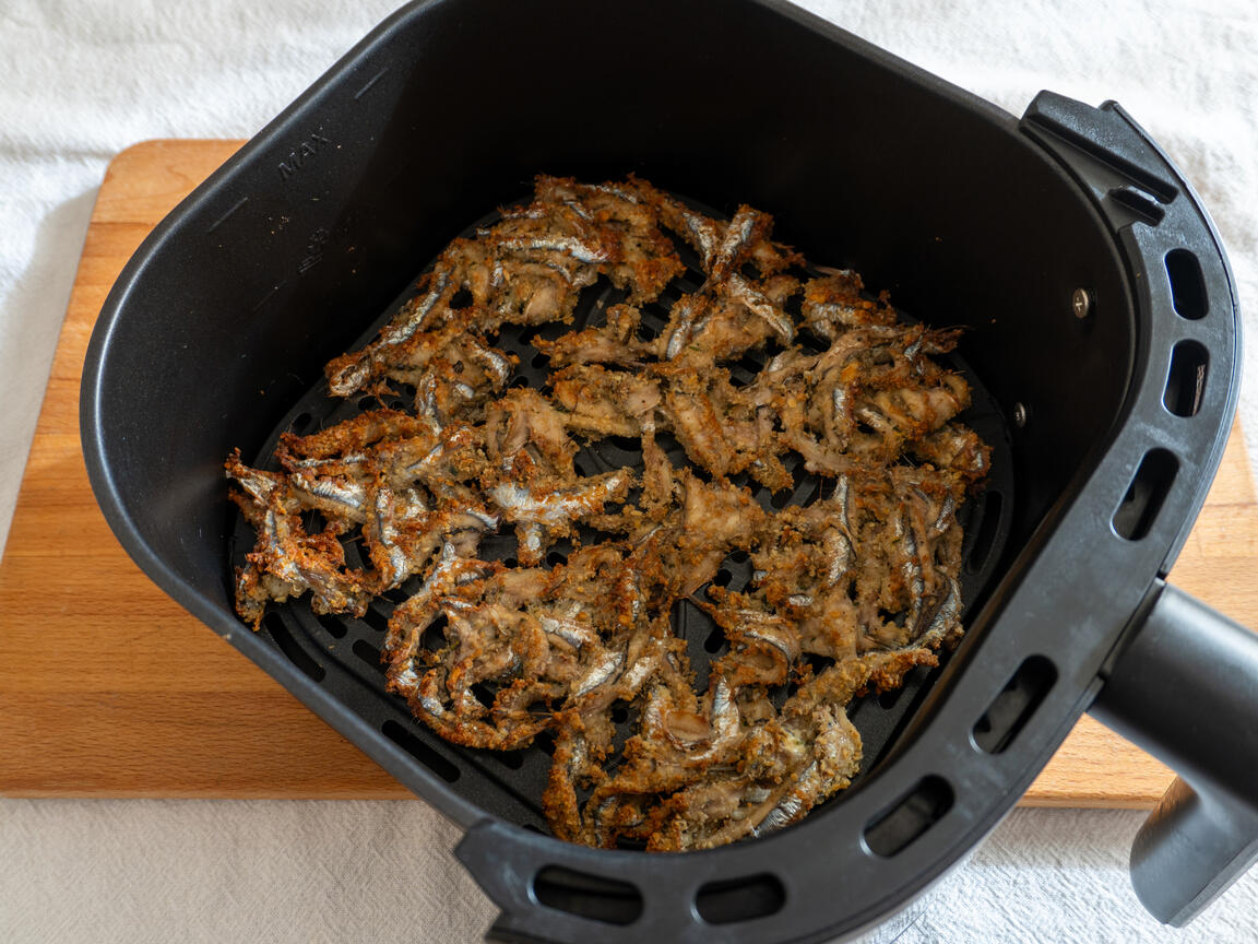 Panerade ansjovisar i airfryer - steg 5