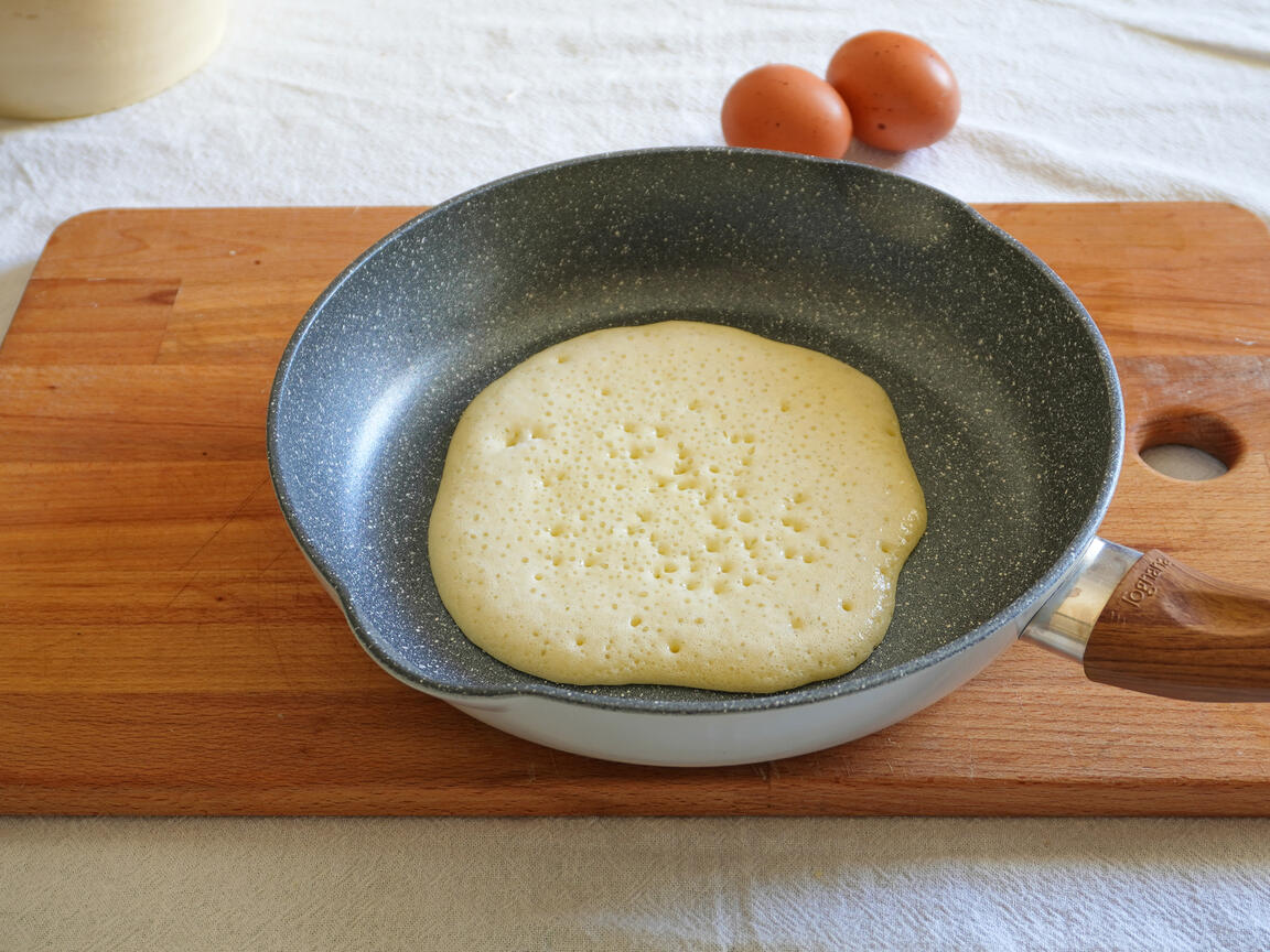 Pannkakor med honung och valnötter - steg 2