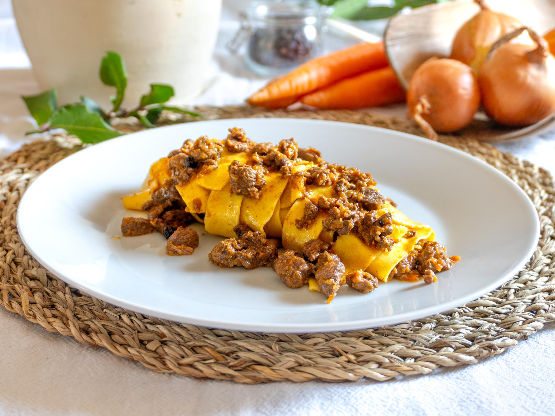 Pappardelle med anktragù