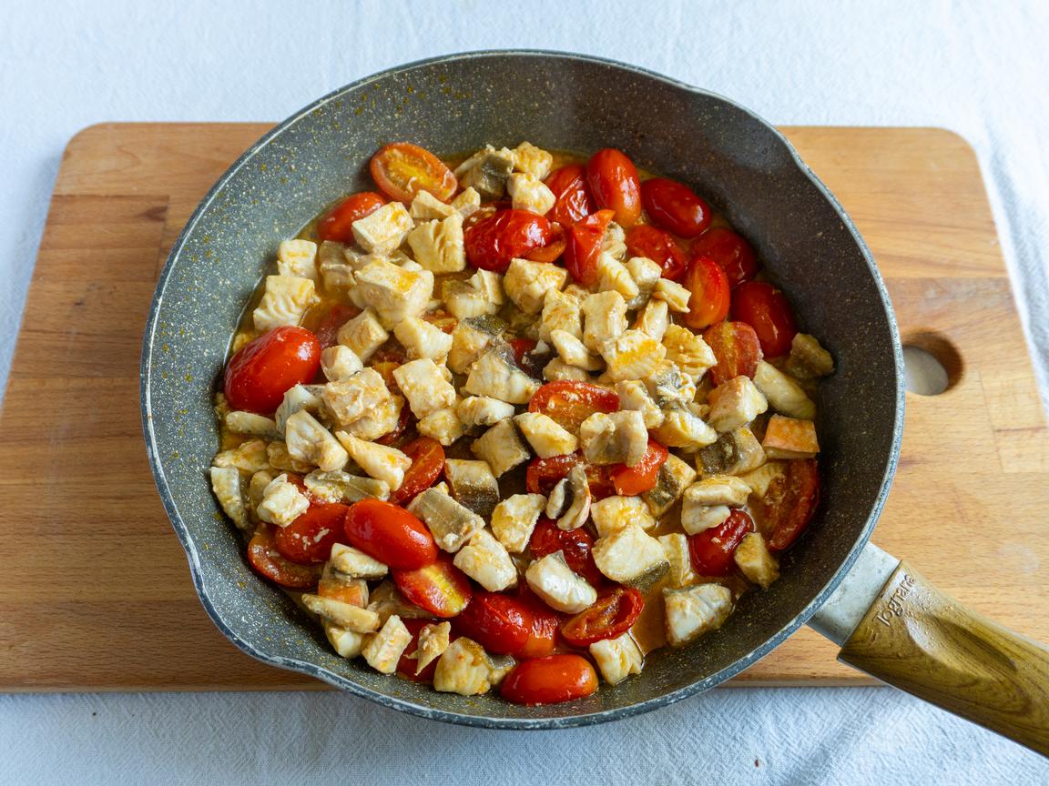Pasta med havsrödingsås - steg 5