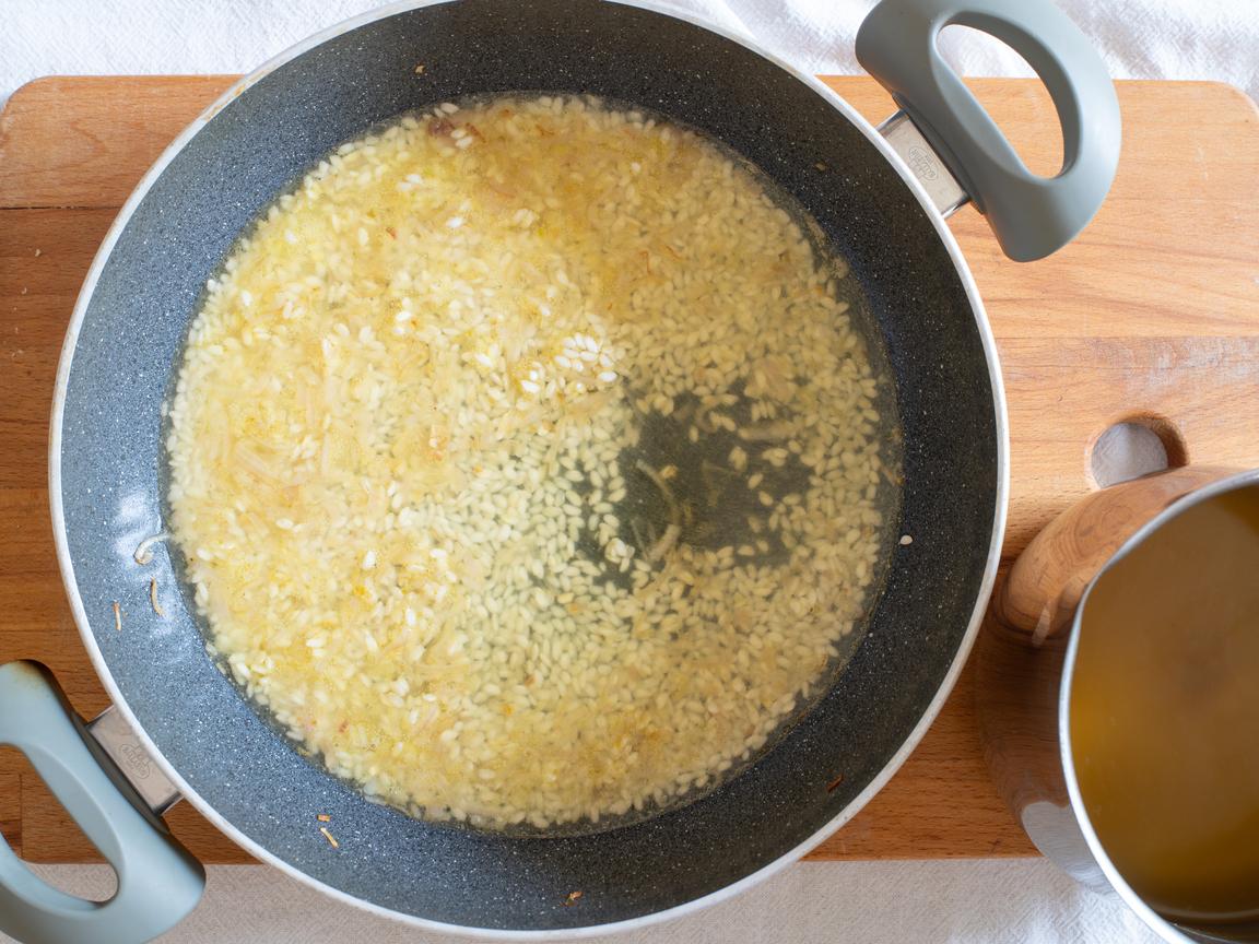Risotto med getost och valnötter - steg 4