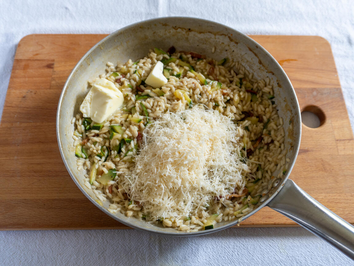 Risotto med guanciale och zucchini - steg 8