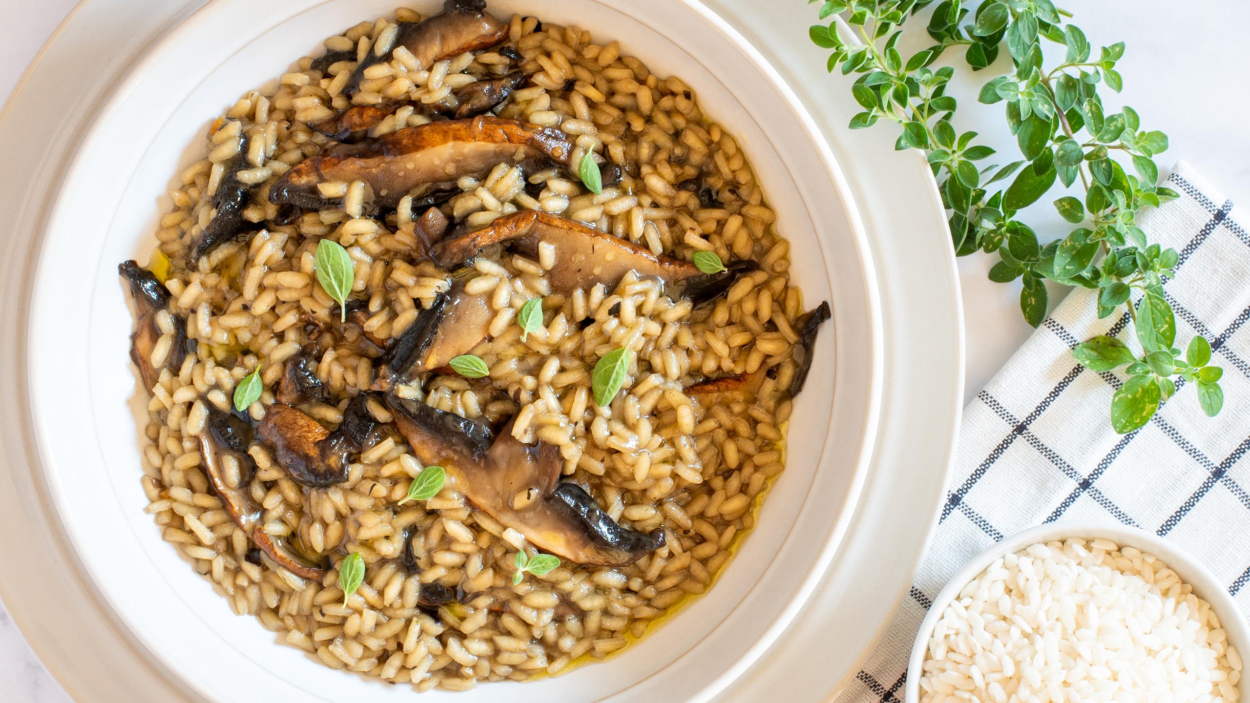 Risotto med portvin och champinjoner