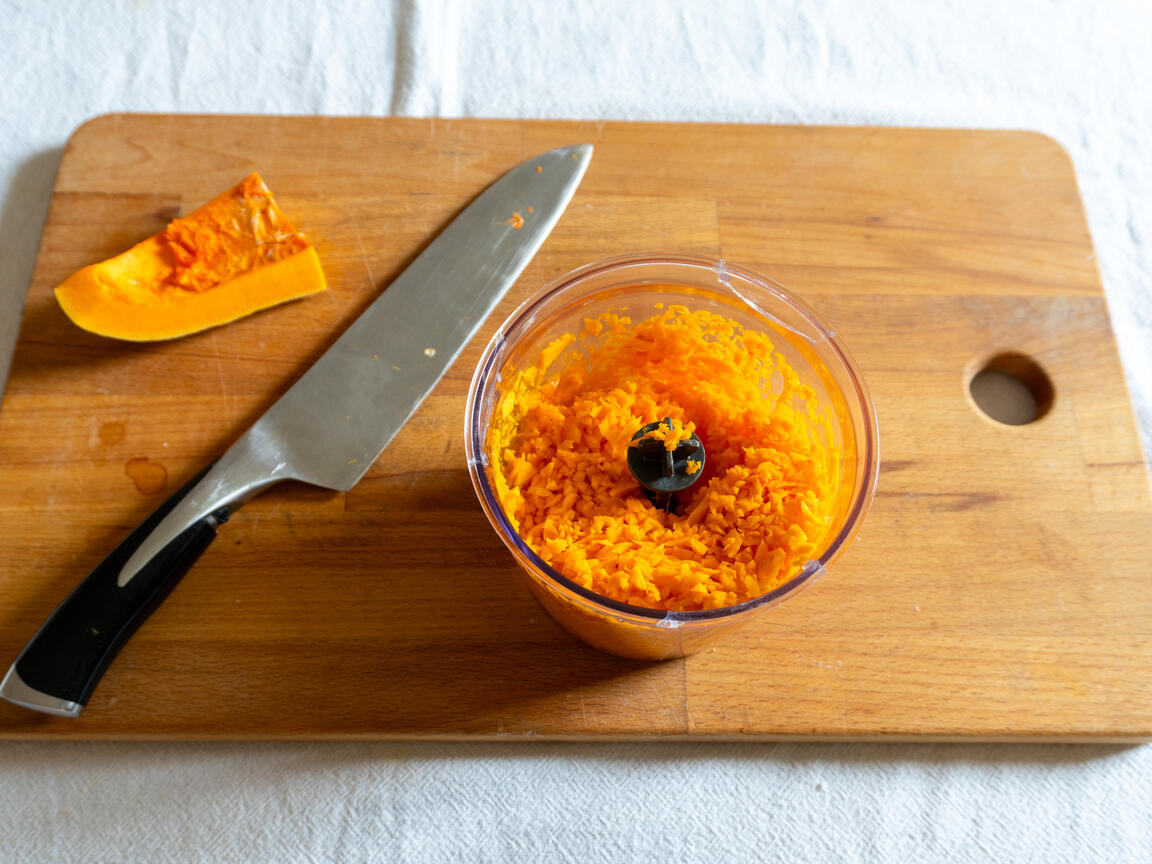 Risotto med pumpa, speck och taleggio - steg 1