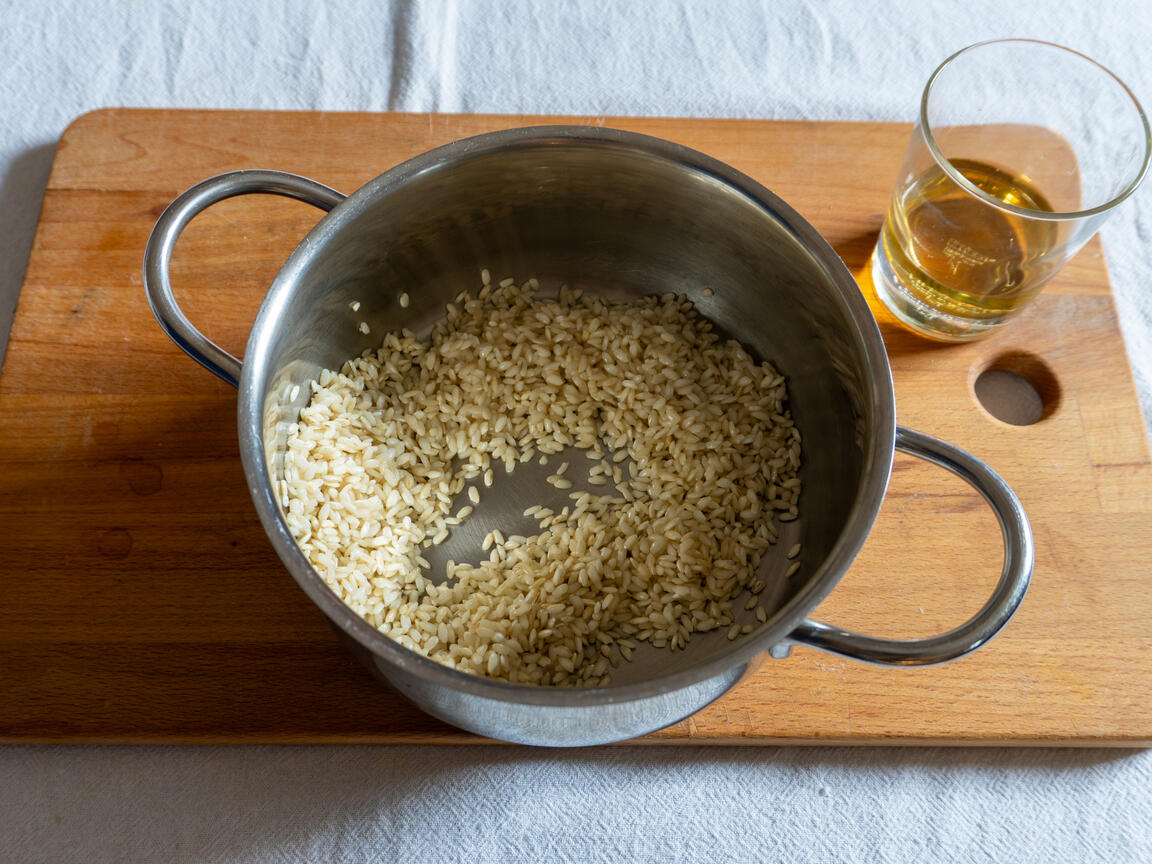 Risotto med pumpa, speck och taleggio - steg 4
