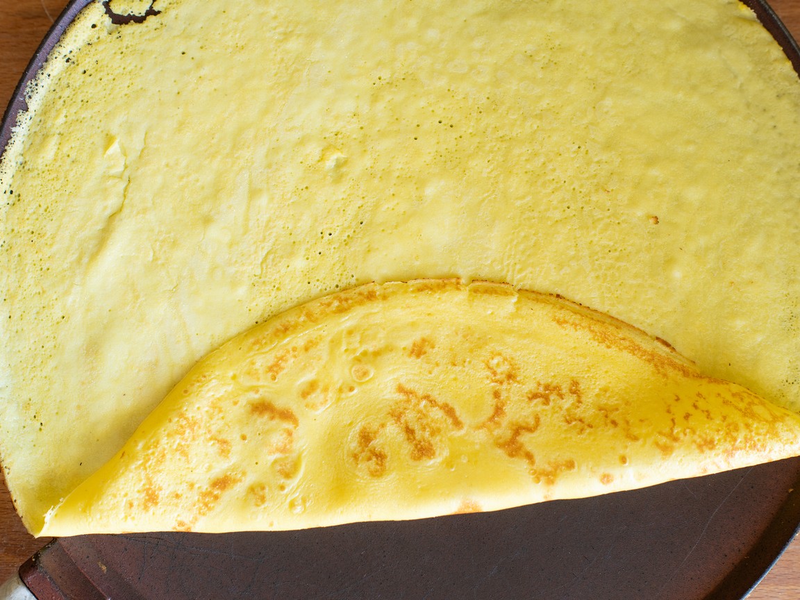 Salta crepes med svamp - steg 6