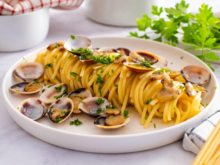 Spaghetti med musslor